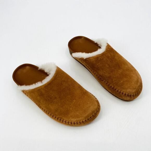 Jenni Kayne Brown Saddle Shearling-Lined Clog - Picture 3 of 5